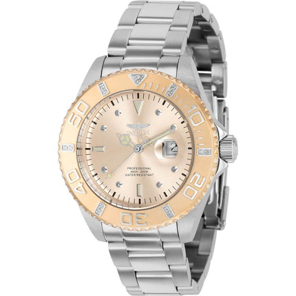 Invicta Women's Swiss Quartz Watch - Pro Diver Rose Gold Dial Bracelet | 37017 ,