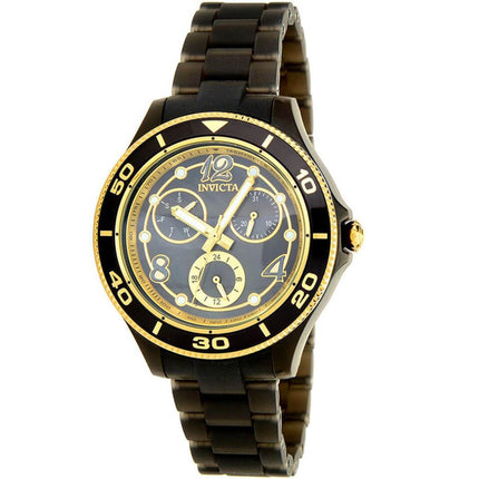 Invicta Women's Watch - Anatomic Black and Gold Tone Bezel Plastic Bracelet | 30375 ,
