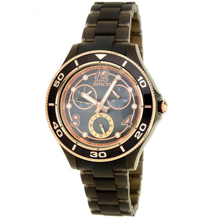 Invicta Women's Watch - Anatomic Black and Rose Gold Tone Bezel Bracelet | 30376 ,