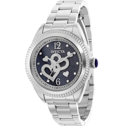 Invicta Women's Watch - Angel Black Mother of Pearl with Double Heart Dial | 37119 ,