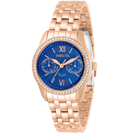 Invicta Women's Watch - Angel Blue Mother of Pearl Dial Rose Gold Bracelet | 31384 ,
