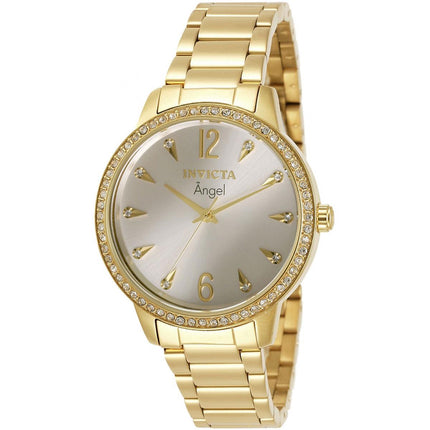 Invicta Women's Watch - Angel Gold Tone Dial Steel Stainless Steel Bracelet | 31367 ,
