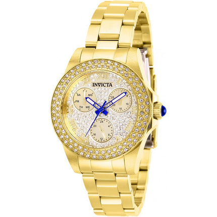 Invicta Women's Watch - Angel Quartz Crystals Pave Gold Tone Dial Bracelet | 28477 ,