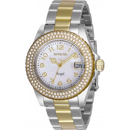 Invicta Women's Watch - Angel Quartz Mother of Pearl Dial Two Tone Bracelet | 28675 ,