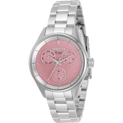Invicta Women's Watch - Angel Quartz Pink Mother of Pearl Dial SS Bracelet | 31361 ,
