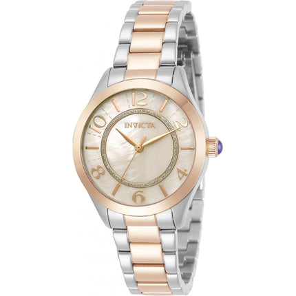 Invicta Women's Watch - Angel Quartz Silver and Rose Stainless SS Bracelet | 31109 ,