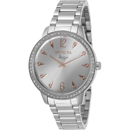 Invicta Women's Watch - Angel Quartz Silver Dial Stainless Steel Bracelet | 31366 ,