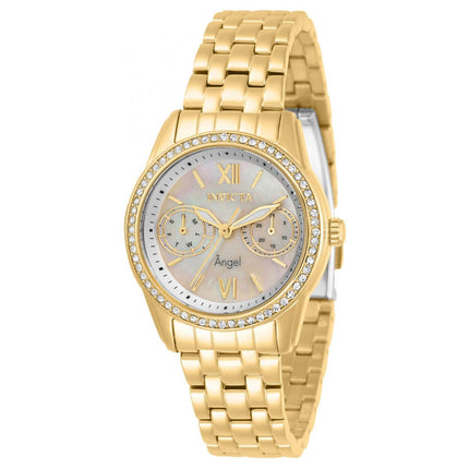 Invicta Women's Watch - Angel White Mother of Pearl Dial Yellow Gold Case | 31378 ,