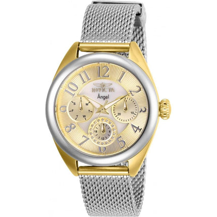 Invicta Women's Watch - Angel White Oyster and Gold Tone Dial Mesh Bracelet | 27452 ,