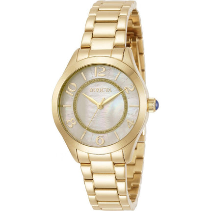 Invicta Women's Watch - Angel White Oyster Dial YG Stainless Steel Bracelet | 31104 ,