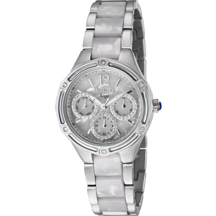 Invicta Women's Watch - Angel White Resin and Silver Steel Bracelet Quartz | 40385 ,