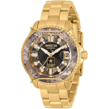 Invicta Women's Watch - Army Black and Camouflage Dial Yellow Gold Bracelet | 31857 ,