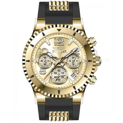 Invicta Women's Watch - BLU Black Rubber and Yellow Gold Stainless Steel Strap | 36909 ,
