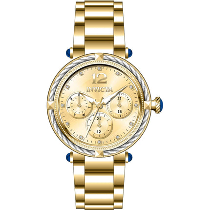 Invicta Women's Watch - Bolt Date Display Quartz Gold Tone Dial Steel Bracelet | 43884 ,