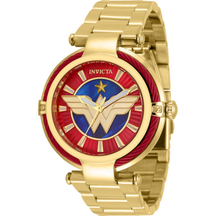 Invicta Women's Watch - DC Comics Wonder Woman Yellow Gold Steel Bracelet | 34955 ,