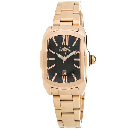 Invicta Women's Watch - Lupah Date Display Black Dial Rose Gold SS Bracelet | 39789 ,