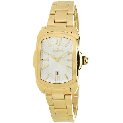Invicta Women's Watch - Lupah Date Display Silver Tone Dial Yellow Bracelet | 39785 ,