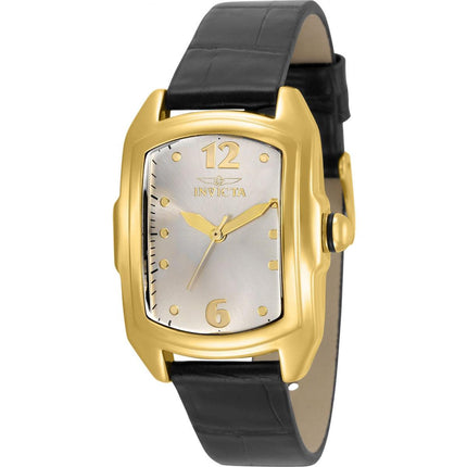 Invicta Women's Watch - Lupah Japanese Quartz Black Leather Strap SS Case | 35348 ,