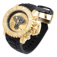 Invicta Women's Watch - Marvel Punisher Chrono Black and Gold Dial Strap | 34928 ,