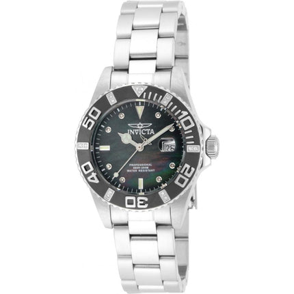 Invicta Women's Watch - Pro Diver Diamond Black Mother of Pearl Dial Date | 17369 ,