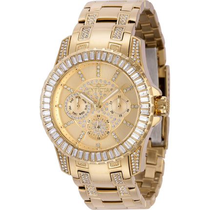 Invicta Women's Watch - Pro Diver Quartz Gold Tone Dial Crystal Steel Bracelet | 44169 ,