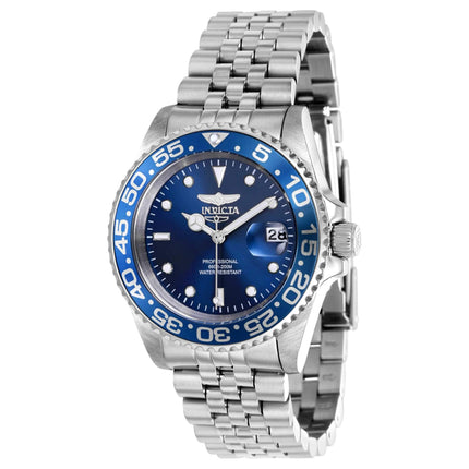 Invicta Women's Watch - Pro Diver Quartz Silver Tone and Blue Rotating Bezel | 37161 ,
