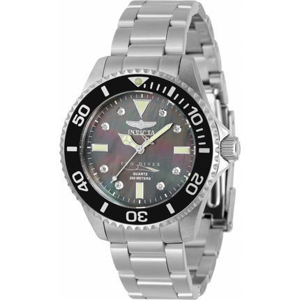 Invicta Women's Watch - Pro Diver Rotating Bezel Black Mother of Pearl Dial | 32929 ,