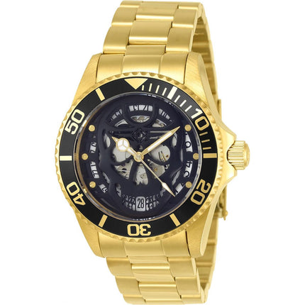 Invicta Women's Watch - Pro Diver Silver and Black Dial Yellow Gold Bracelet | 22046 ,