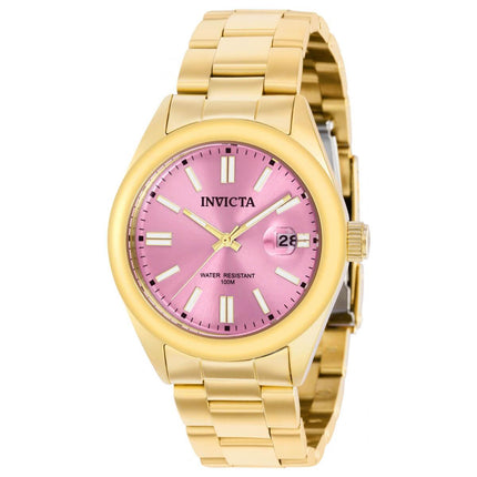 Invicta Women's Watch - Pro Diver Zager Exclusive Yellow Gold Case Pink Dial | 38486 ,