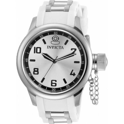 Invicta Women's Watch - Russian Diver Silver Dial White and Silver Strap | 31249 ,
