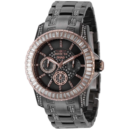 Invicta Women's Watch - Shaq Quartz Gunmetal Crystal Accented Steel Bracelet | 43825 ,