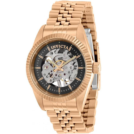 Invicta Women's Watch - Specialty Black and Silver Dial Rose Gold Bracelet | 36454 ,