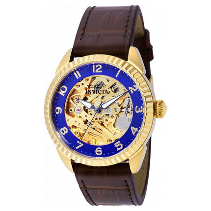 Invicta Women's Watch - Specialty Yellow Gold Case Blue and Skeleton Dial | 36570 ,