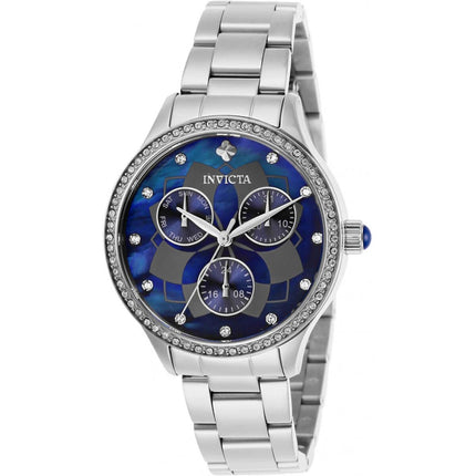 Invicta Women's Watch - Wildflower Blue Oyster Dial Stainless Steel Bracelet | 29091 ,
