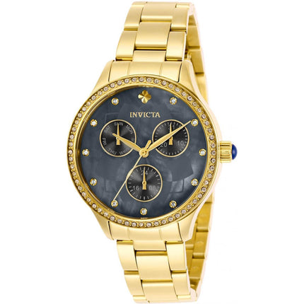 Invicta Women's Watch - Wildflower Gunmetal Oyster Dial Yellow Gold Bracelet | 29097 ,