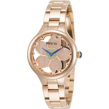 Invicta Women's Watch - Wildflower Quartz MOP Dial Rose Gold Steel Bracelet | 32089 ,