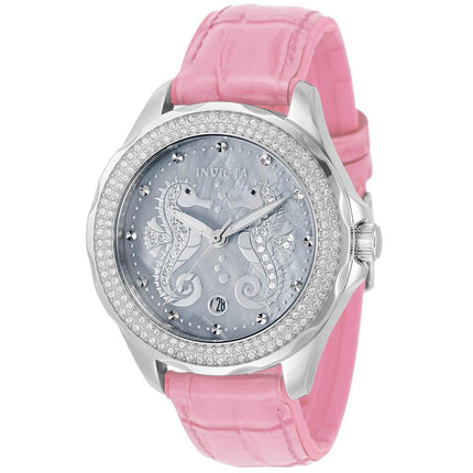 Invicta Women's Watch - Wildflower Seahorse Platinum MOP Dial Pink Strap | 32661 ,