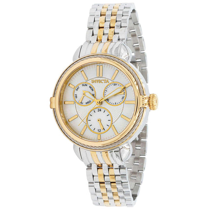 Invicta Women's Watch - Wildflower Two Tone Case White Mother of Pearl Dial | 37274 ,