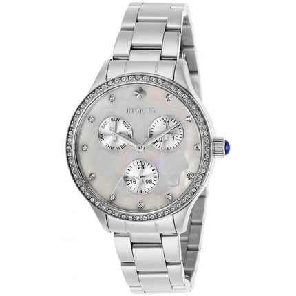 Invicta Women's Watch - Wildflower White Oyster Dial Silver Tone Bracelet | 29090 ,