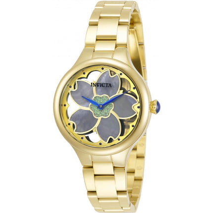 Invicta Women's Watch - Wildflower Yellow Gold Case Stainless Steel Bracelet | 32083 ,