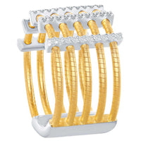 Women's Ring - 14K Gold Designer Set CZ Bonded, Size 7 | W-2017-7 ,
