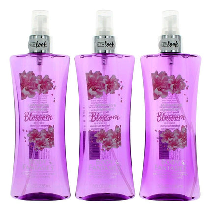 Japanese Cherry Blossom by Body Fantasies, 3 Pack 8 oz Fragrance Body Spray for Women ,