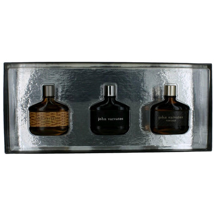 John Varvatos Men's Eau De Toilette Splash Variety Set - Distinct Scent, 3 Piece ,