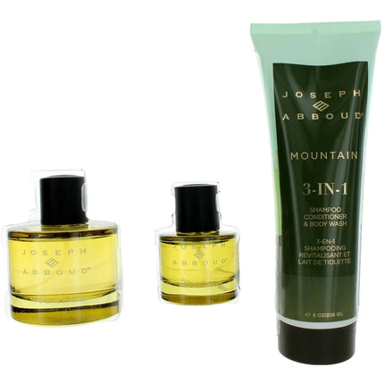 Joseph Abboud Men's Personal Care Gift Set - Mountain Luxurious Elegant, 3 Piece ,