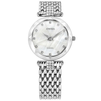 Jowissa Women's Watch - Facet Strass Rhinestones White Mother of Pearl Dial | J5.636.M ,