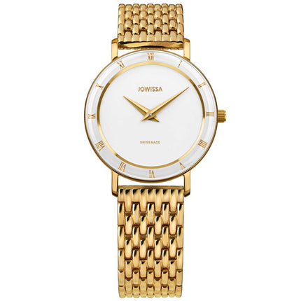Jowissa Women's Watch - Roma White Dial Yellow Stainless Steel Bracelet | J2.286.M ,