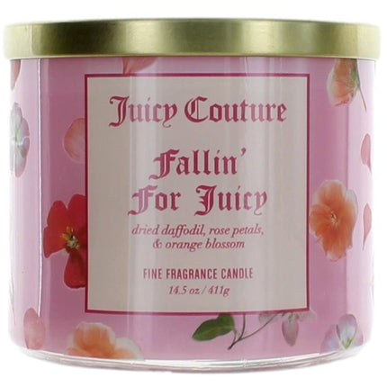 Juicy Couture 3 Wick Candle - Fallin' For Finely Fragranced Soy Wax Blend, 14.5 oz ,