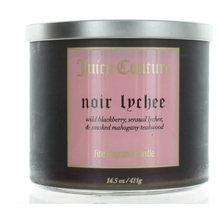 Juicy Couture 3 Wick Candle - Noir Lychee Finely Fragranced Soy Wax Blend, 14.5 oz ,