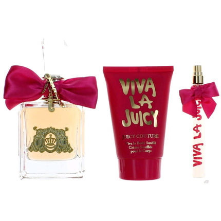 Juicy Couture Women's Gift Set Viva La Caramel Vanilla and Amber Base Notes, 3 Piece ,