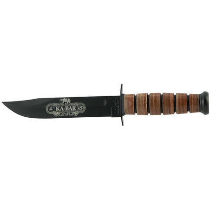 Ka-Bar Fighting Knife - 120th Anniversary US Army Flat Grind Plain Blade | KB9190 ,